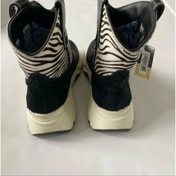New Dan Post Dingo Safari Cowboy Boots Sneaker Leather Black Zebra western 6 - Picture 13 of 14